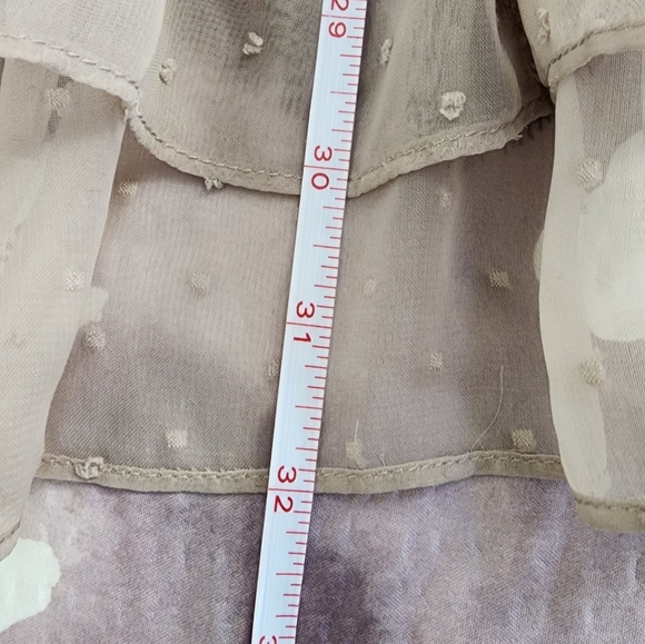 Logo women's mauve cardigan sweater with ruffle lace hem size extra large XL - Picture 12 of 13